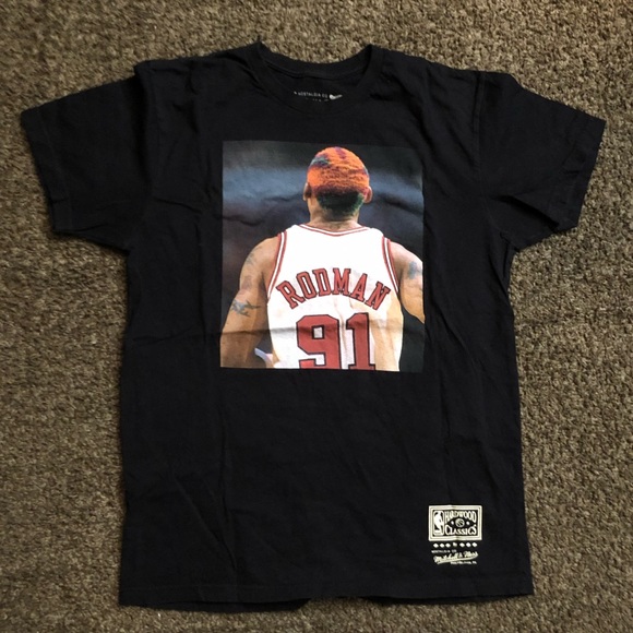 dennis rodman shirt mitchell and ness